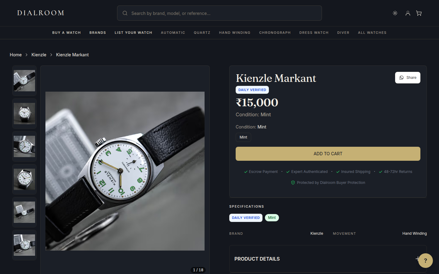 Every listing shows its condition grade and full photo set.